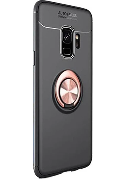 Case Street Samsung Galaxy A6 Plus 2018 Kılıf Ravel Yüzüklü+Nano Koruyucu Bronz