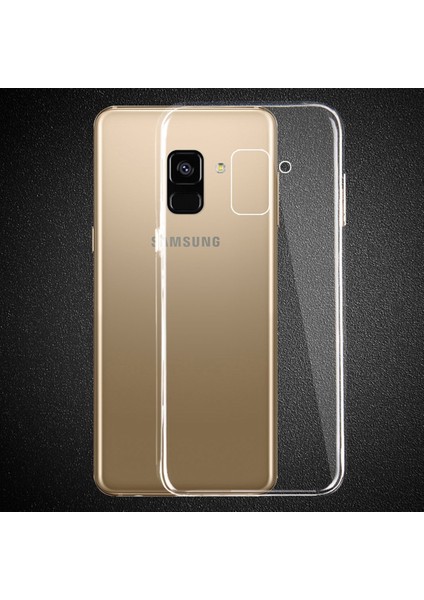 Samsung Galaxy A6 Plus 2018 Kılıf 02 mm Silikon+Nano Koruyucu Şeffaf