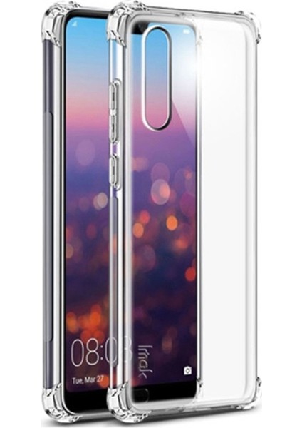 Huawei P20 Lite Kılıf AntiShock Ultra Koruma+Nano Glass Şeffaf