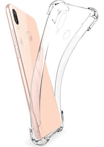 Huawei P20 Lite Kılıf AntiShock Ultra Koruma+Nano Glass Şeffaf