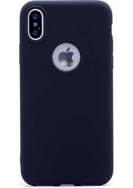 Apple iPhone XS Kılıf Premier Esnek Lüx Silikon+Nano Glass Siyah