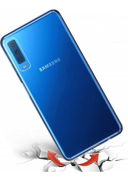 Samsung Galaxy A7 2018 Kılıf Süper Sillikon+Nano Glass Şeffaf modelleri