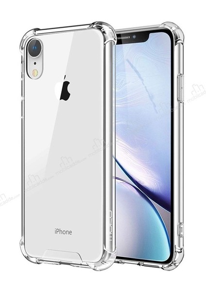 Apple iPhone XR Kılıf AntiShock Ultra Koruma Sert+Nano Glass Şeffaf