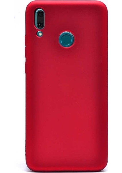 Huawei Y9 2019 Kılıf Premier Silikon Koruma+Nano Glass Kırmızı