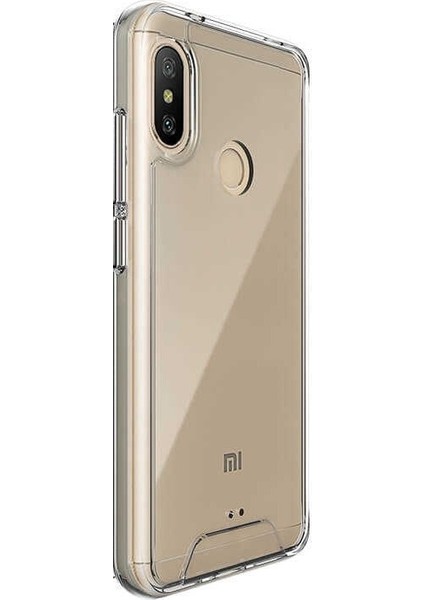 Xiaomi Mi A2 Lite Kılıf Gard Nitro Şeffaf Sert Silikon+Nano Glass Şeffaf