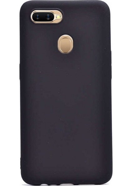 Oppo Ax7 Kılıf Premier Silikon Esnek Koruma+Nano Glass Siyah