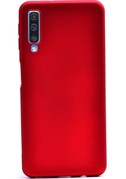 Samsung Galaxy A50 Kılıf Premier Silikon Koruma+Nano Glass Kırmızı