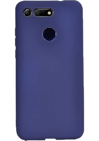 Huawei honor View 20 Kılıf Premier Silikon Koruma+Nano Glass Lacivert