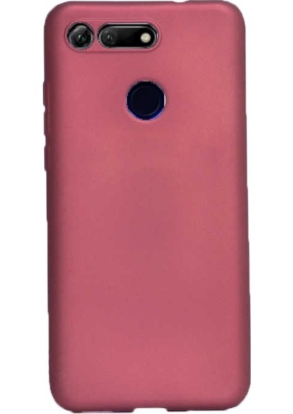 Huawei honor View 20 Kılıf Premier Silikon Koruma+Nano Glass Mürdüm