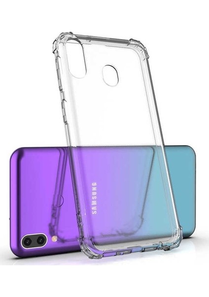 Case Street Samsung Galaxy A30 Kılıf AntiShock Ultra Koruma+Nano Glass Renksiz