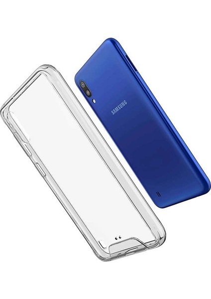 Samsung Galaxy M10 Kılıf Gard Nitro Şeffaf Silikon+Nano Glass Şeffaf modelleri