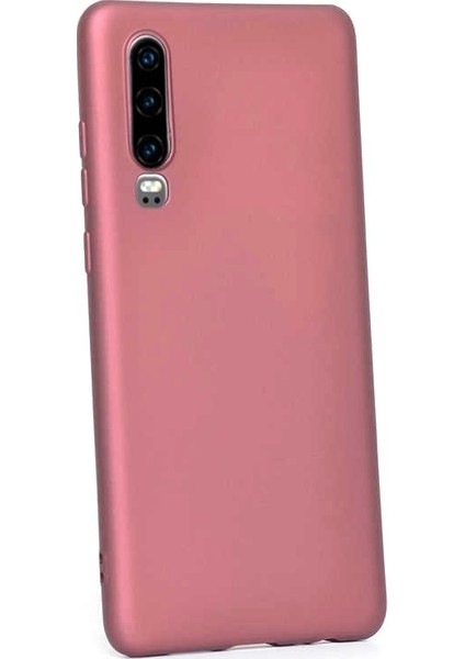 Huawei P30 Kılıf Premier Silikon Esnek Koruma+Nano Glass Mürdüm