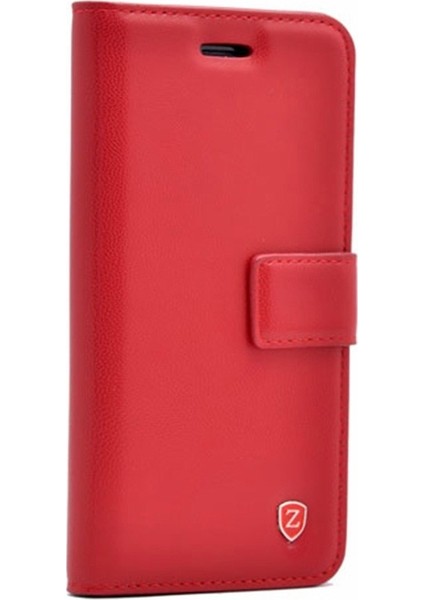 Samsung Galaxy S10 Kılıf Delüx Cüzdan Kartvizitli Para Gözlü Kırmızı