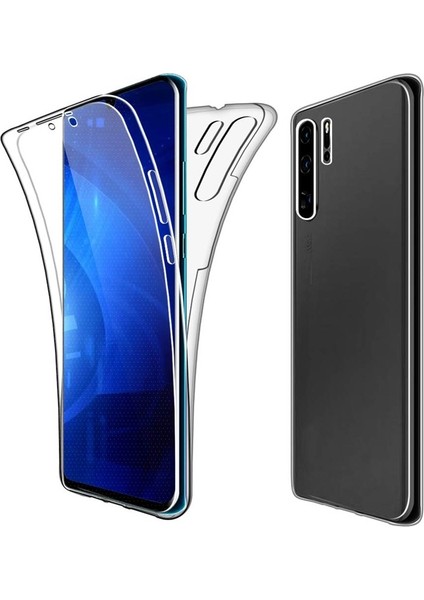 Huawei P30 Pro Kılıf Ön Arka Şeffaf Silikon Koruma Şeffaf