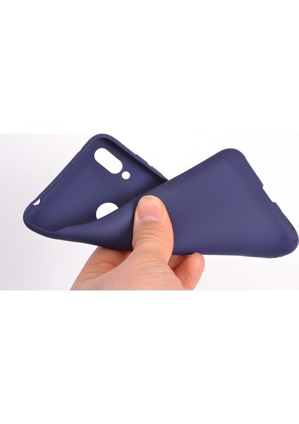 Huawei Y6 2019 Kılıf Premier Silikon Esnek Koruma+Nano Glass Gold