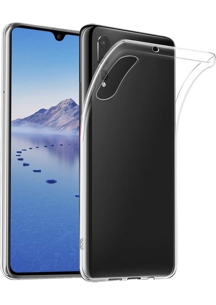 Huawei P30 Kılıf Süper Sillikon Yumuşak Koruma+Nano Glass Renksiz