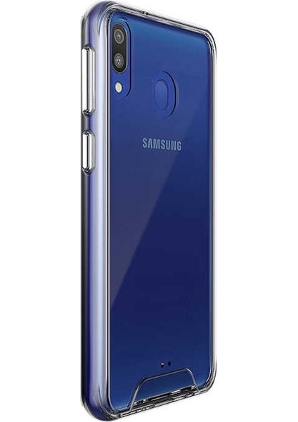 Samsung Galaxy M20 Kılıf Gard Nitro Şeffaf Silikon+Nano Glass Renksiz