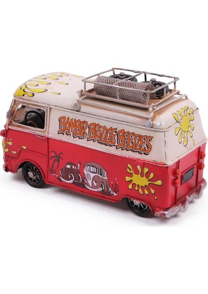 Nostaljik Metal Minibüs Çerçeveli Ve Kumbaralı 20 cm fırsatları
