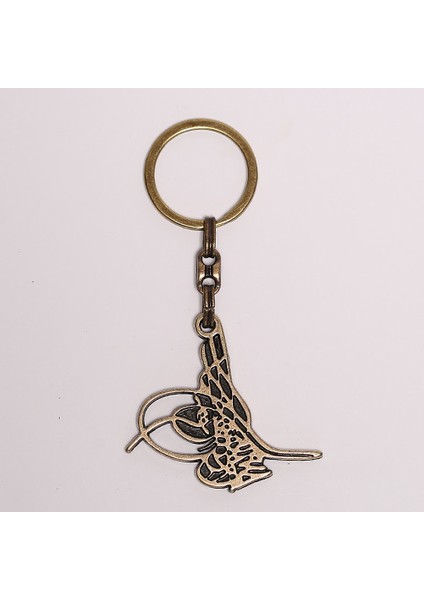 Bronz Tuğra Modeli Krom Anahtarlık