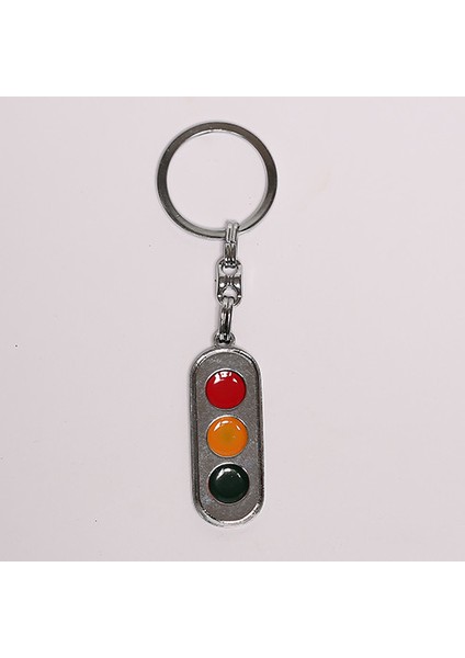 Trafik Lambası Temalı Metal Anahtarlık