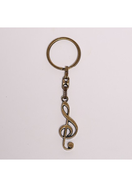 Violin Temalı Bakır Rengi Krom Anahtarlık