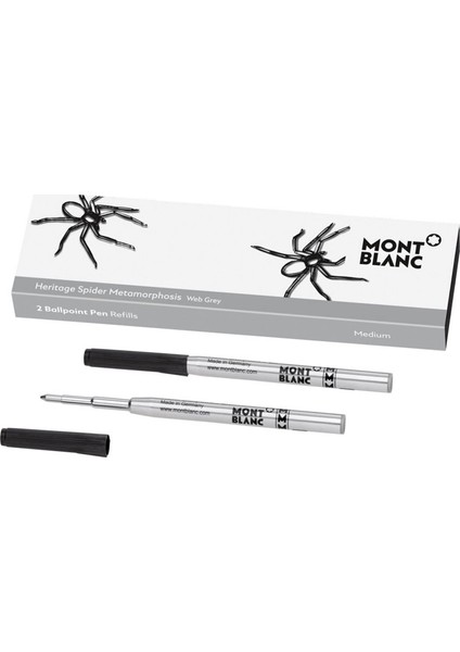2 Tükenmez Kalem Refili M Heritage Spider Gray 118203