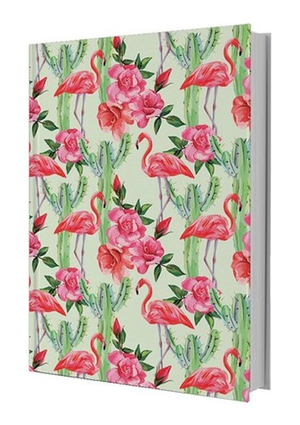 Flamingo-Cactus Sert Kapak Defter 64453-7