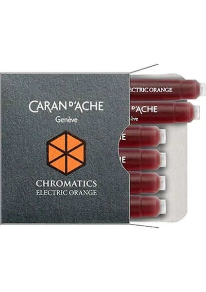 Caran d'Ache Dolmakalem Kartuşu Electric Orange 6'lı