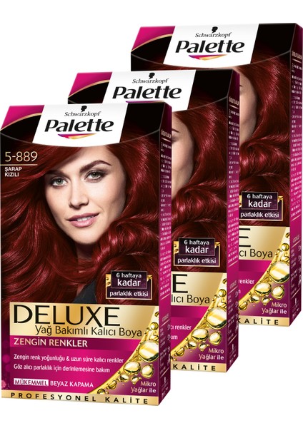 Deluxe 5-889 Şarap Kızılı x 3 Adet