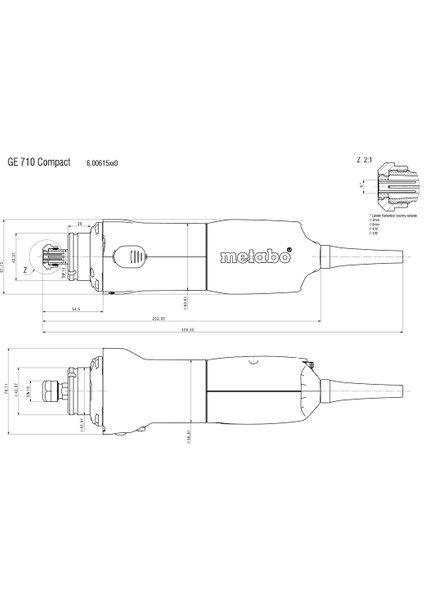 Ge 710 Compact Elektrikli 710 Watt Kısa Kalıpçı Taşlama