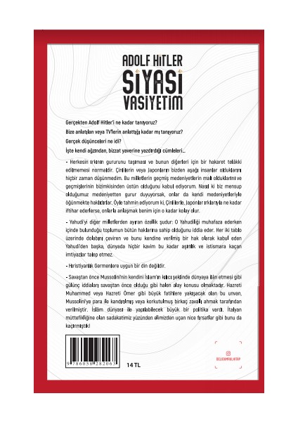 Siyasi Vasiyetim - Adolf Hitler fiyatları
