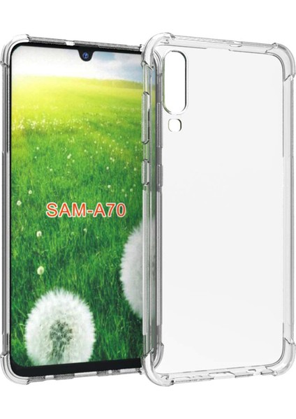 Samsung Galaxy A70 Darbe Emici Silikon Kılıf Şeffaf