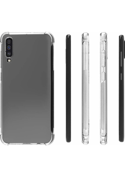 Samsung Galaxy A70 Darbe Emici Silikon Kılıf Şeffaf