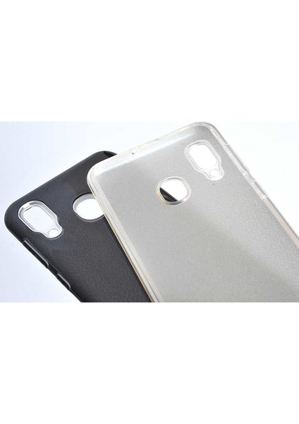 Case 4U Huawei Y7 Prime Kılıf Çift Katmanlı Simli Shining Sert Silikon Arka Kapak Pembe