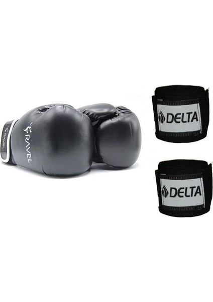 Ravel Fighter Deluxe PU Boks Eldiveni + Boks El Bandajı Seti