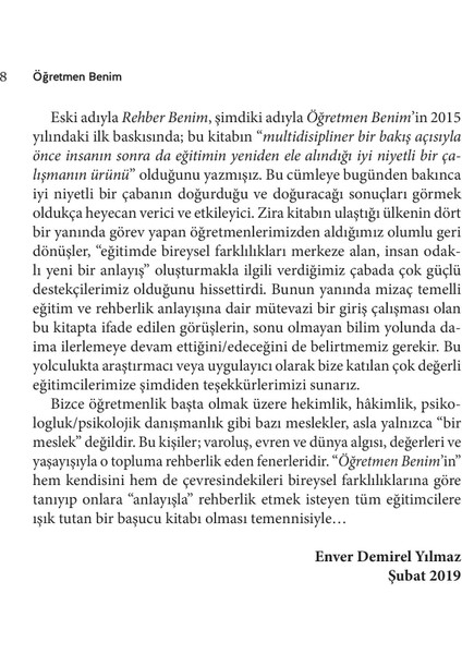 Öğretmen Benim - Enver Demirel Yılmaz