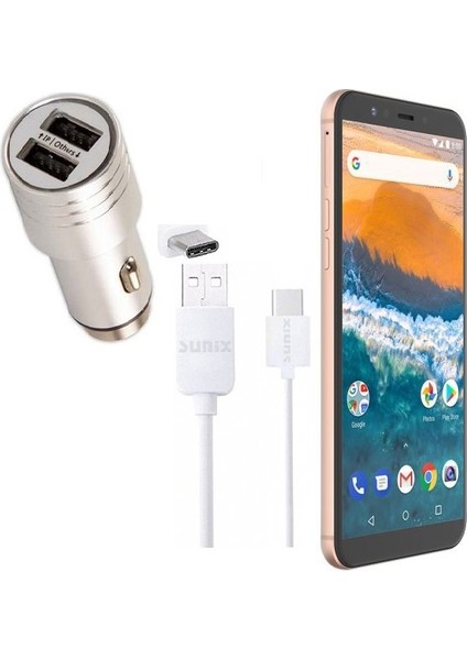 General Mobile Gm 9 Pro Metal Hızlı Araç Şarj Cihazı Set