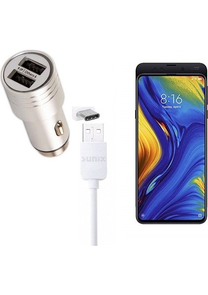 Xiaomi Mi Mix 3 Hızlı Araç Şarj Cihazı Set