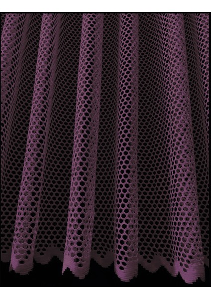 Lüx Avangart Mor Pilesiz Düz File Tül Perde - 550x280 cm