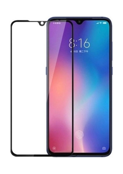 Xiaomi Mi 9 Curve Tempered Glass Premium Full Siyah Cam Ekran Koruyucu