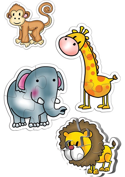 Baby Puzzle Okul Öncesibaby Puzzle Vahşi Hayvanlar