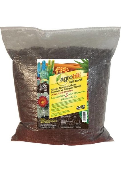 Kaktüs Aloevera Lithops Succulent Toprağı 40 Lt Gübreli Karışım