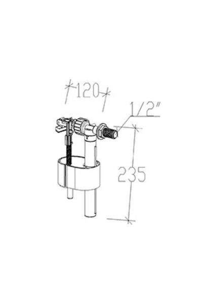 93 Y Gömme Rezervuar Handy Flatör 1/2" Plasti̇K Di̇Şli̇