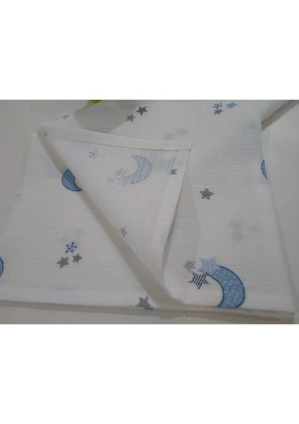 Mavi Ay Yıldızlı Müslin Bebe fiyatları