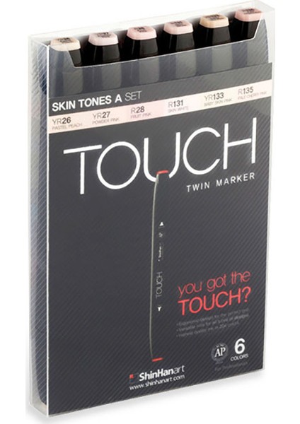 Touch Twın Marker 6Lı Set Ten Renkleri A