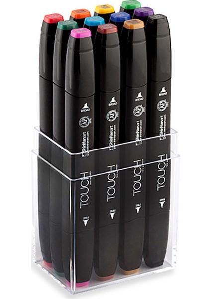Touch Twın Marker 12Li Set Ana Renkler