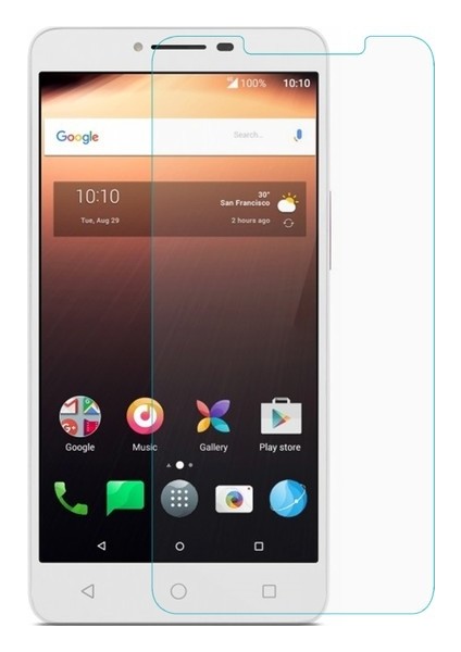 Alcatel A3 XL Nano Ekran Koruyucu Cam + Şeffaf Silikon Kılıf