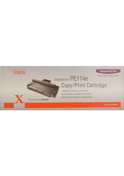 Workcentre PE114 Siyah Toner 013R00607