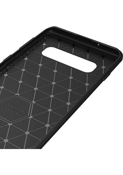 Samsung Galaxy S10 Brushed Carbon Fiber Silikon Kılıf