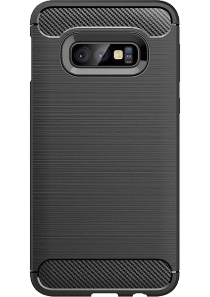 Samsung Galaxy S10E Brushed Carbon Fiber Silikon Kılıf